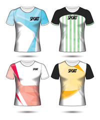 Set of soccer or football jersey template t-shirt style, Design your football club vector illustration