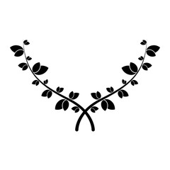 Isolated laurel wreath icon on a white background - Vector