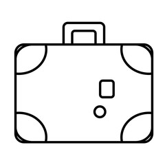 Suitcase flat illustration on white