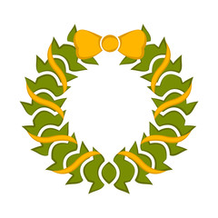 Isolated colored laurel wreath icon on a white background - Vector