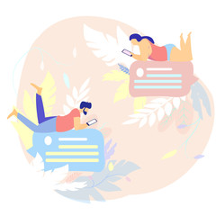 Virtual web relations and romantic flirting chat