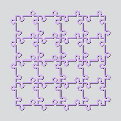 Abstract puzzle background,banner.Square abstract jigsaw.Vector Illustration