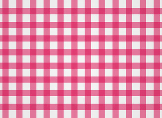 Pink checkered tablecloth. Background