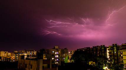 #light, #Lightning, #Night, #Dusk, # Thunder, #Thunders, #clouds, #Town, #Nightscape