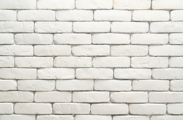 White brick wall texture background