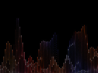 Obraz premium Sound Spectrum Analyzer Background