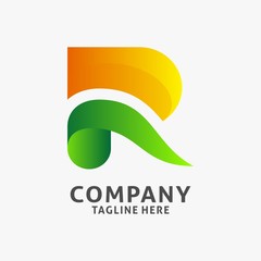 Letter R modern logo design
