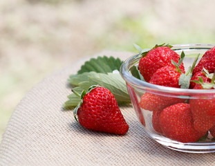 strawberries on the table. still life, tasty , postcard