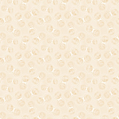 Light yellow abstract microorganisms seamless pattern. Rester illustration.