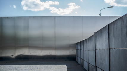 A big silver wall in Berlin