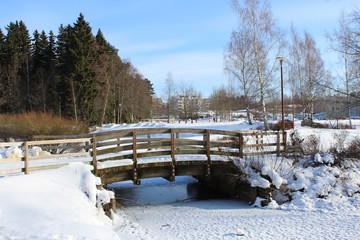 winter suny day in Finland