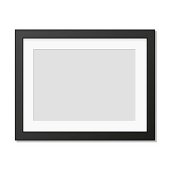 realistic photo frame hanging on the wall