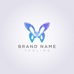 The butterfly logo resembles a pelvic bone for your Business or Brand