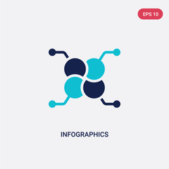 two color infographics vector icon from business and finance concept. isolated blue infographics vector sign symbol can be use for web, mobile and logo. eps 10