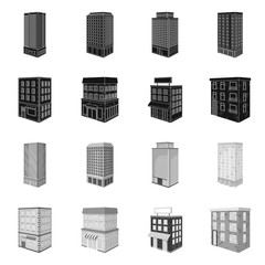 Fototapeta premium Vector design of construction and building symbol. Collection of construction and estate vector icon for stock.