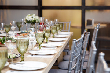 Dining Table Set For A Wedding Or Corporate Event