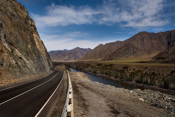 Russia. mountain Altai. Chui highway is considered to be the most beautiful Federal highway in Siberia.