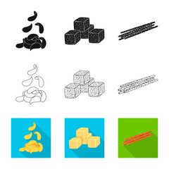 Isolated object of Oktoberfest and bar symbol. Collection of Oktoberfest and cooking stock vector illustration.