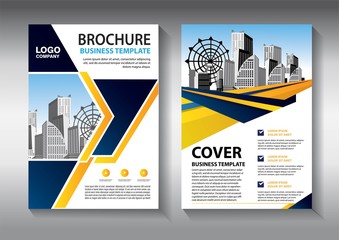 Brochure design, cover modern layout, annual report, poster, flyer in A4 with colorful triangles, geometric shapes for tech, science, market with light background