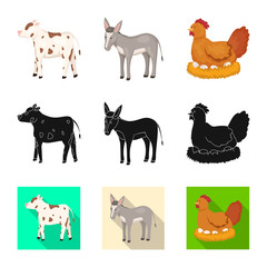 Isolated object of breeding and kitchen  icon. Collection of breeding and organic  vector icon for stock.
