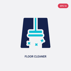 two color floor cleaner vector icon from cleaning concept. isolated blue floor cleaner vector sign symbol can be use for web, mobile and logo. eps 10