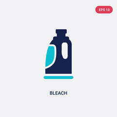 two color bleach vector icon from cleaning concept. isolated blue bleach vector sign symbol can be use for web, mobile and logo. eps 10
