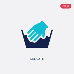 Obraz premium two color delicate vector icon from cleaning concept. isolated blue delicate vector sign symbol can be use for web, mobile and logo. eps 10