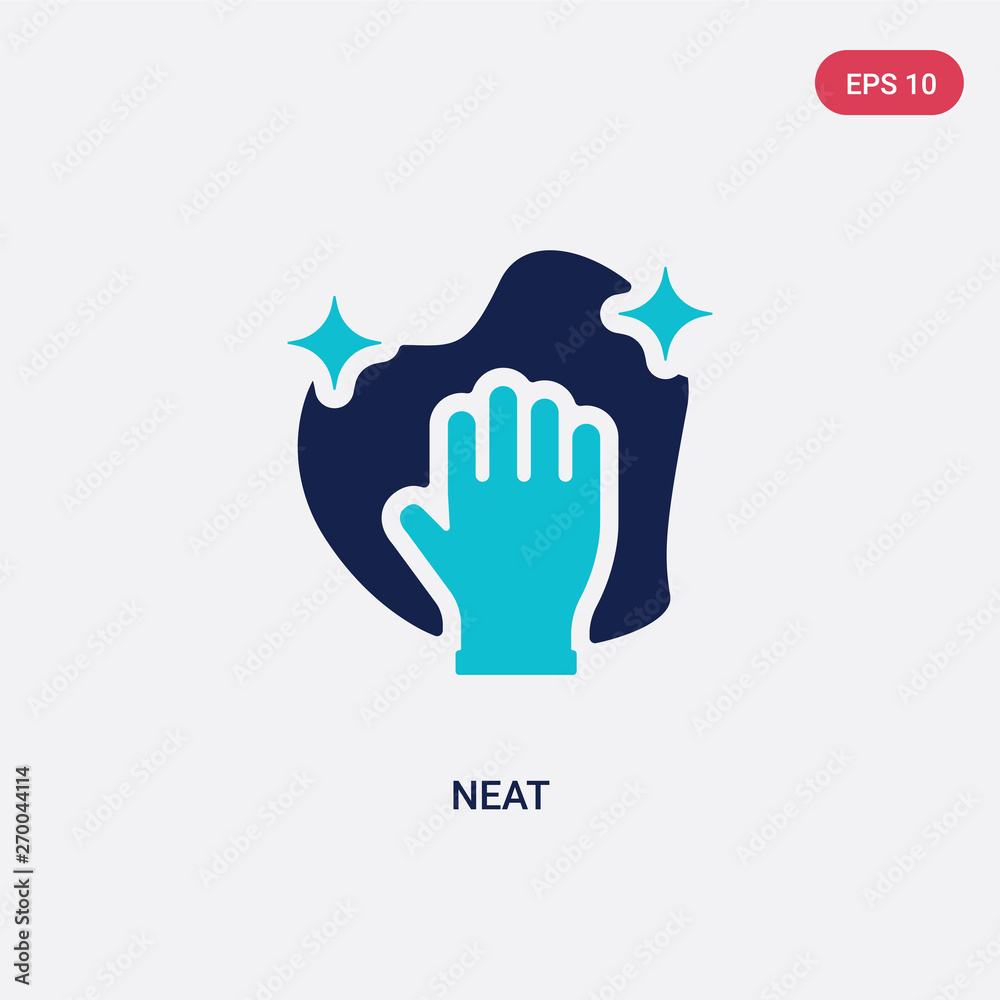 Poster two color neat vector icon from cleaning concept. isolated blue neat vector sign symbol can be use f