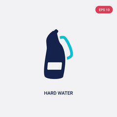 two color hard water vector icon from cleaning concept. isolated blue hard water vector sign symbol can be use for web, mobile and logo. eps 10