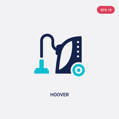 two color hoover vector icon from cleaning concept. isolated blue hoover vector sign symbol can be use for web, mobile and logo. eps 10