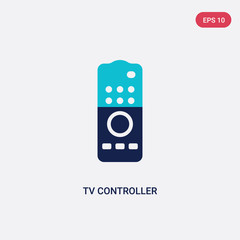 two color tv controller vector icon from computer concept. isolated blue tv controller vector sign symbol can be use for web, mobile and logo. eps 10