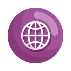sphere planet browser icon vector illustration
