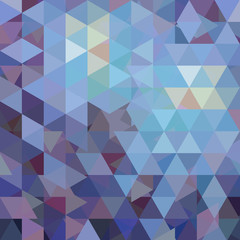 Fototapeta premium Triangle vector background. Can be used in cover design, book design, website background. Vector illustration. Blue, purple colors,