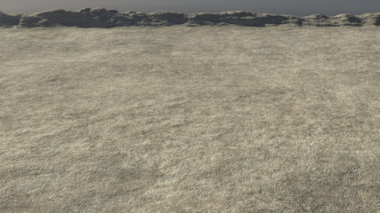 Aerial View Of Desert Landscape - 3D Rendering