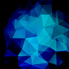 Fototapeta premium Abstract background consisting of dark blue triangles. Geometric design for business presentations or web template banner flyer. Vector illustration