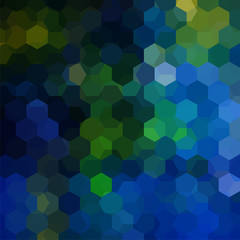 Fototapeta na wymiar Background of blue, green geometric shapes. Mosaic pattern. Vector EPS 10. Vector illustration