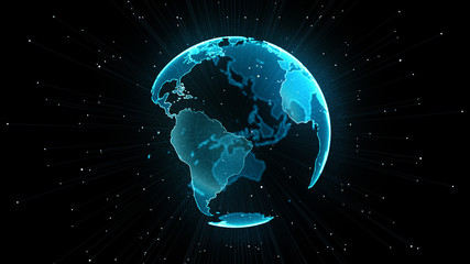 Growing global network concept.