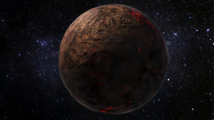 Lava Planet - Planet 55 Cancri e 3D rendering