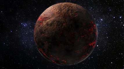 Obraz premium Lava Planet - Planet 55 Cancri e 3D rendering