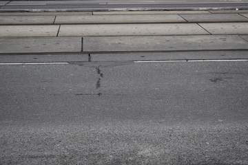 Street with tram tracks
