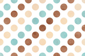 Watercolor polka dot background.