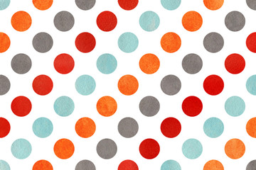 Watercolor polka dot background.
