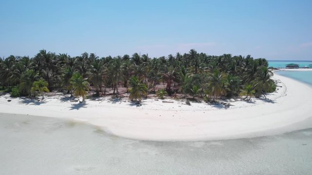 Revealing drone shot of the paradise at Onuk Island in Balabac, Palawan, Philippines
