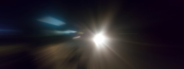 Creative light trails. Vehicle light blurred and light trails shot taken.Shot with radial blur...