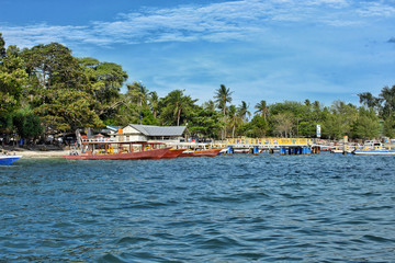 Fototapeta na wymiar Harbor at Gili Air, Lombok, Indonesia