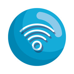 wifi waves signal isolated icon