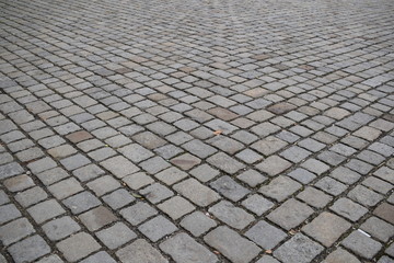 Road made with flint stone, to be used as a background