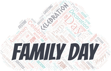Family Day Word Cloud. Wordcloud Made With Text.