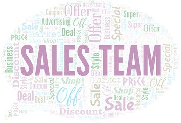 Sales Team Word Cloud. Wordcloud Made With Text.