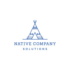 Native tent Capital Logo Design Inspiration custom logo design
